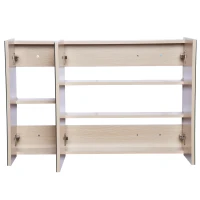 kleankin Armoire murale salle de bain, meuble de rangement avec miroir, 2 placards avec 3 étagères en bois, 90 x 60 x 13,5 cm(m-8)