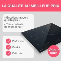 Table de cuisson induction OCEANIC 3 foyers L60 x P52 cm OCEATI3Z7B(m-2)