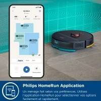 Aspirateur robot laveur avec station - PHILIPS - XU2000/15 - Série 2000 - 6000 Pa - = 66 dB - Bleu nuit(m-2)
