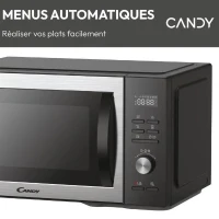Micro-ondes Gril Candy Essenza CMGA31EDLB 1000W 31L Digital Noir - Fonction Nettoyage Auto - 5 Niveaux de Puissance -10 Menus Auto(m-4)