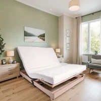 Ensemble relaxation matelas + sommier électrique 140x190cm - Mousse - Ferme - TALCA Fabrication française(m-1)