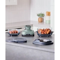 Friteuse sans huile portable NINJA - CRISPI - Récipients 1,4L et 3,8L - 4 programmes prédéfinis - 1700W - Sauge(m-3)