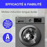 Lave-linge hublot - CONTINENTAL EDISON - CELL712IS3 - 7 kg - Induction - 60 cm - 1200 trs/min - Silver(m-3)