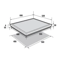 Table de Cuisson Induction SAUTER - 4 foyers - L60 x P51cm - SPI4664B - 7200W - Revetement verre - Noir(m-5)