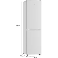 Réfrigérateur congélateur bas - CONTINENTAL EDISON - CEFC193NFW3 - Classe E - 193 L - L48 x P57,5 x 154cm - Blanc(m-5)