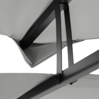 Outsunny Gazebo Roof Replacement, for 3 x 4m Frames - Light Grey(m-8)