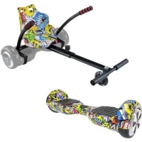 Pack Hoverboard + kart multicolor - URBANGLIDE - Roues 6.5 - 550W - 4Ah - Longueur ajustable(m-1)