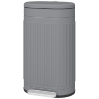 HOMCOM Poubelle 30L poubelle à pédale avec couvercle pédale seau intérieur amovible fonction Soft-Close 36,5 x 31,2 x 60,8 cm, Gris