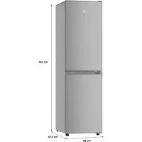 Réfrigérateur congélateur bas - CONTINENTAL EDISON - CEFC193NFS3 - Classe E - 193L - L48 x P57,5 x H154cm - Silver(m-5)