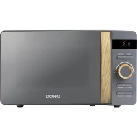 Micro-ondes - DOMO - DO3420 - Gris avec finition boisée - L45,1 x P34,7 x H25,8 cm - 20 L - 5 niveaux de puissance - 700W(m-1)