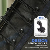 HOMCOM Tappeto Elastico per Bambini con Ingresso a Cerniera e Pali Imbottiti, in Acciaio, PP e EPE, Ø163.5x190 cm, Blu(m-5)