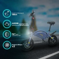 Draisienne électrique - URBANGLIDE - BIKE 140 BLUE - 36V - 350W - Pneus 14 - Autonomie 18KM - Vitesse max 25KM/h(m-2)