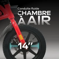 Draisienne électrique - URBANGLIDE - BIKE 140 RED - 36V - 350W - Pneus 14 - Autonomie 18KM - Vitesse max 25KM/h(m-5)