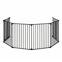 Barriere pare-feu de cheminée ou poele a bois 6 pans - 360 cm - Noir - NORDLINGER PRO(m-3)