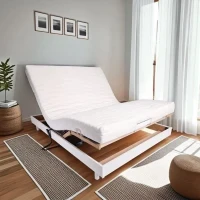 Ensemble relaxation matelas + sommier électrique 140x190 - Mousse - Ferme - TALCA Fabrication française(m-1)