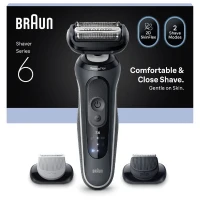 Rasoir électrique BRAUN Series 6 - Noir - Autonomie 60 minutes - Charge rapide 5 minutes(m-1)