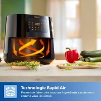 Friteuse sans huile - PHILIPS - HD9270/70 - Airfryer Série 3000 6.2L - 13 modes de cuisson - interface digitale - 1500W - Noir(m-3)