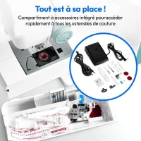 Machine a Coudre Numérique - MEDION - SD 36 - 38W - 270 Points - 700 tr/min - LED - Turquoise(m-5)