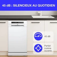 Lave-vaisselle pose libre - CONTINENTAL EDISON - CELV1145W - 11 couverts - 45 cm - 45 dB - Blanc(m-3)