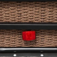 HOMCOM Carrello Bici da 70L con 2 Ruote da 16", 2 Catarifrangenti e Bandierina, in Acciaio e PE, 125x64x53.5 cm, Nero(m-9)