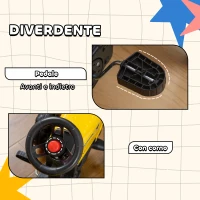 HOMCOM Trattore a Pedali per Bambini da 3+ Anni con Rimorchio, Rastrello, Pala e Clacson, Giallo(m-6)