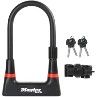 Antivol Vélo U - MASTER LOCK - 8279EURDPRO - Acier Cémenté, Clé, Certifié(m-1)