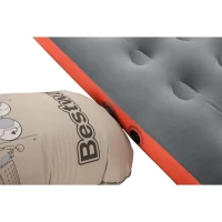 BESTWAY Matelas gonflable camping Pavillo - 2 places Roll & Relax - 203 x 183 x 22 cm - Avec sac de gonflage(m-5)
