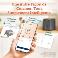 Friteuse sans huile COSORI - Dual Blaze Chef Edition - Capacité 6,4L - 12 programmes - 5 brochettes et 1 grille - 1700W - Noir(m-6)