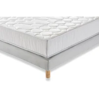 Pack pret a dormir - Matelas + sommier 160x200 + couette + 2 oreillers - Ressorts - 5 zones - 19 cm - Ferme DEKO DREAM Zen(m-3)