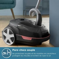 Aspirateur avec sac - PHILIPS - XD5123/10 - Série 5000 - 900W - 77db - Noir intense(m-6)