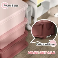 HOMCOM Kids Storage Unit, with Six Drawers - Pink(m-7)