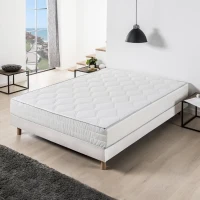 Ensemble Matelas ressorts + Sommier tapissier 140 x 190 cm - Confort équilibré - Epaisseur 23 cm - DEKO DREAM Hyvyys(m-1)