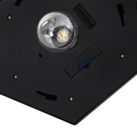 Outsunny Outdoor Garden Solar Post Lamp Sensor Light  LED Lantern Bollard Pathway Torch Light 1.77m Tall(m-7)