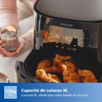Friteuse sans huile - PHILIPS - HD9270/70 - Airfryer Série 3000 6.2L - 13 modes de cuisson - interface digitale - 1500W - Noir(m-4)