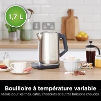 Bouilloire - NINJA - KT201EU - 3000 W - 1,7 L - Socle 360° - Température réglable - Inox(m-5)