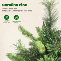 HOMCOM 7ft Artificial Pine LED Christmas Tree, with Remote(m-7)