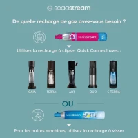 Machine a soda et eau pétillante - SODASTREAM - E-TERRA - 1 bouteille compatible lave-vaisselle - 1 recharge de gaz 60L - Noir(m-2)