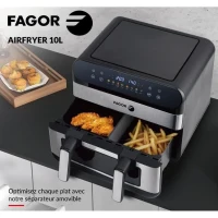 Friteuse sans huile FAGOR - Airfryer FGF10 - Capacité 10L - Double cuves 4,5L - Séparateur amovible - 2400W(m-2)