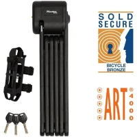 Antivol Vélo Pliable - MASTER LOCK - 8333EURDPRO - Acier Trempé, 3 Clés, Certifié, Support Inclus(m-3)