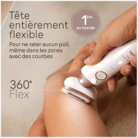 Épilateur électrique - BRAUN - SILK EPIL 9 Flex - 2 vitesses - Sans fil - 50 min(m-4)