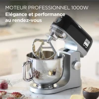 Robot pâtissier Kenwood kMix KMX750BK - bol 5 litres - 6 vitesses - 3 accessoires - noir(m-2)