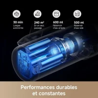 MOVA K30 - Aspirateur Laveur Sec Et Humide - Portée a plat 180° - Aspiration 18 kPa - Nettoyage des Bords - Séchage a l'air Chaud(m-3)