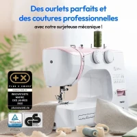 Machine a Coudre - MEDION - SM 60 - 62W - 24 Points + Points Doubles - 700 tr/min - LED - Rose(m-3)