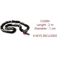 MASTER LOCK Chaîne Antivol Moto - 2 m chaîne - Idéal pour les Motos et Scooters(m-2)