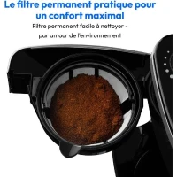 Cafetiere Filtre Digitale Isotherme avec Broyeur - MEDION - 1000W - 1,0L - Silver(m-3)