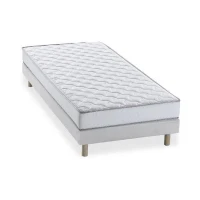 Pack pret a dormir Matelas 90x190 cm + Sommier + Couette + 1 oreiller 60x60 cm - 14 cm - DEKO DREAM TOP(m-2)