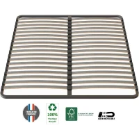 SEDAC Sommier 160x200 - 18 Lattes 53mm - Anthracite(m-1)