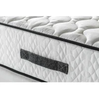 Pack sommier matelas 140 x 190 cm - Hauteur 24 cm - Couette et 2 oreillers - 7 zones - réversible - fabriqué en Belgique(m-3)