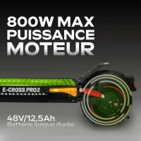 Trottinette électrique tout terrain - URBANGLIDE - ECROSS PRO 2 - 10 - 48V - 800 W - 13Ah - Autonomie 50KM(m-3)