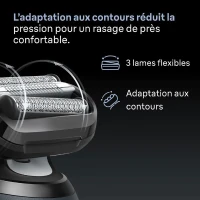 Rasoir électrique BRAUN Series 6 - Noir - Autonomie 60 minutes - Charge rapide 5 minutes(m-4)